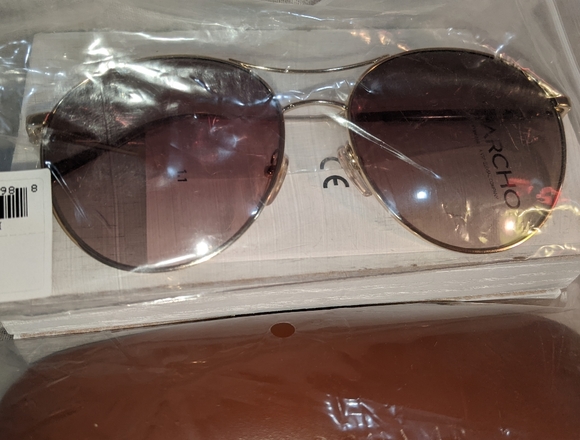 Longchamp Sunglasses GOLD/KHAKI / Brown Gradient Women's NWT - Picture 5 of 6
